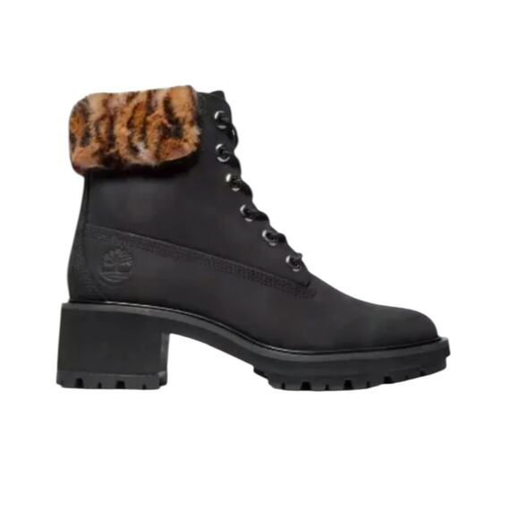 NWOT Timberland Kinsley 6-Inch Waterproof Black/Faux Fur Booties – Sz 9M - Picture 1 of 8